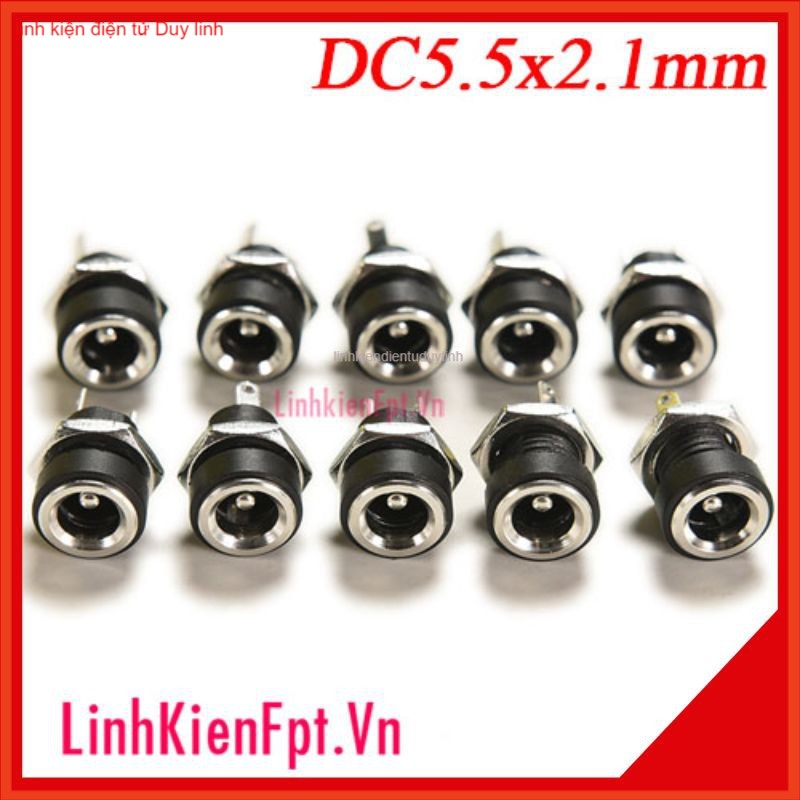 Combo 10 Jack nguồn cái dc5.5x2.1mm v2 .