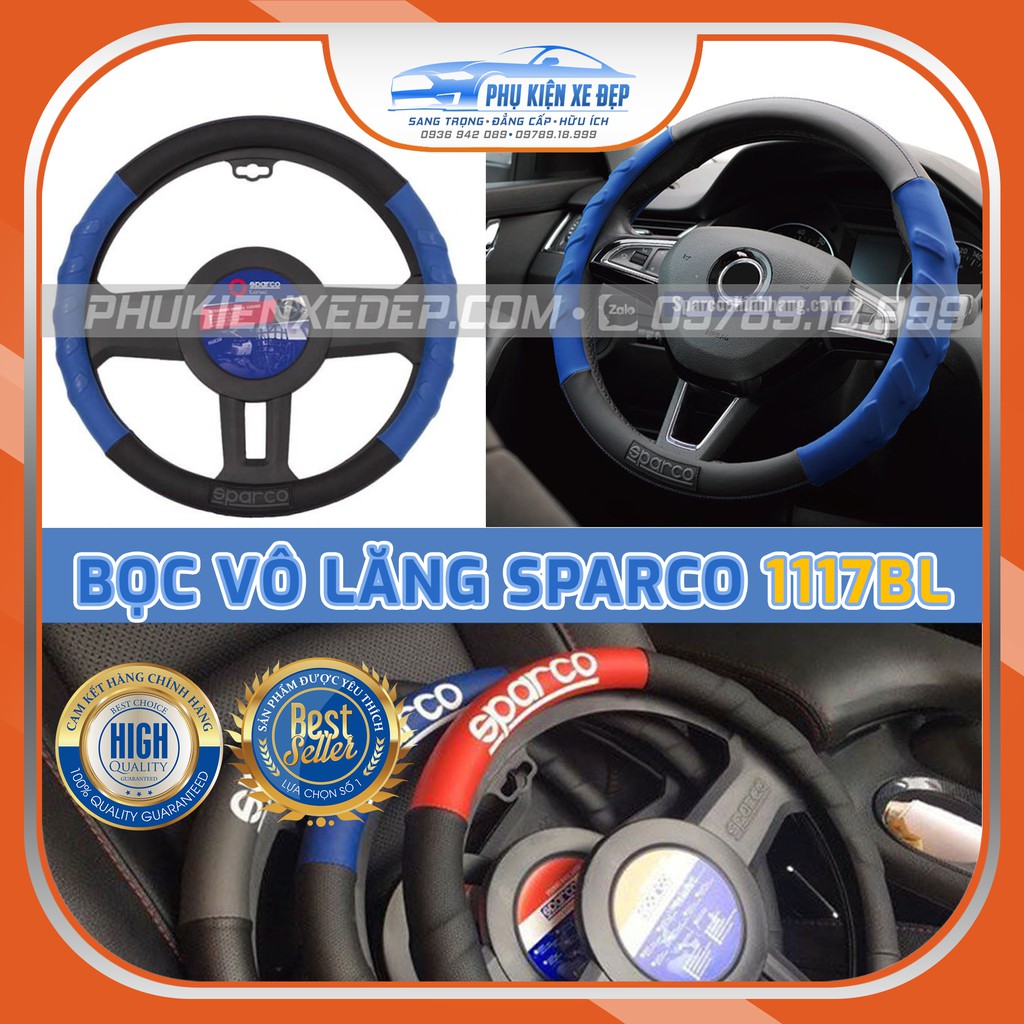 Bọc vô lăng Sparco chính hãng SPC1117BL