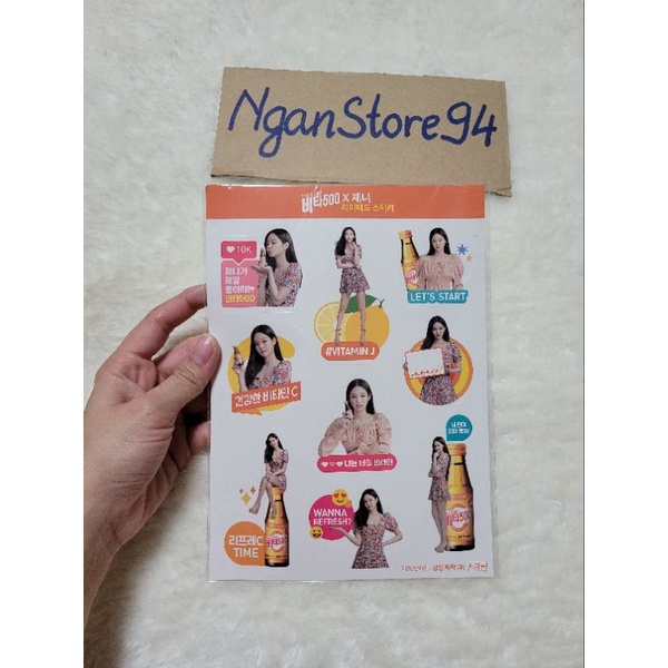 Ảnh sticker, mô hình để bàn mini, nam châm hình Jennie Blackpink x Vita500