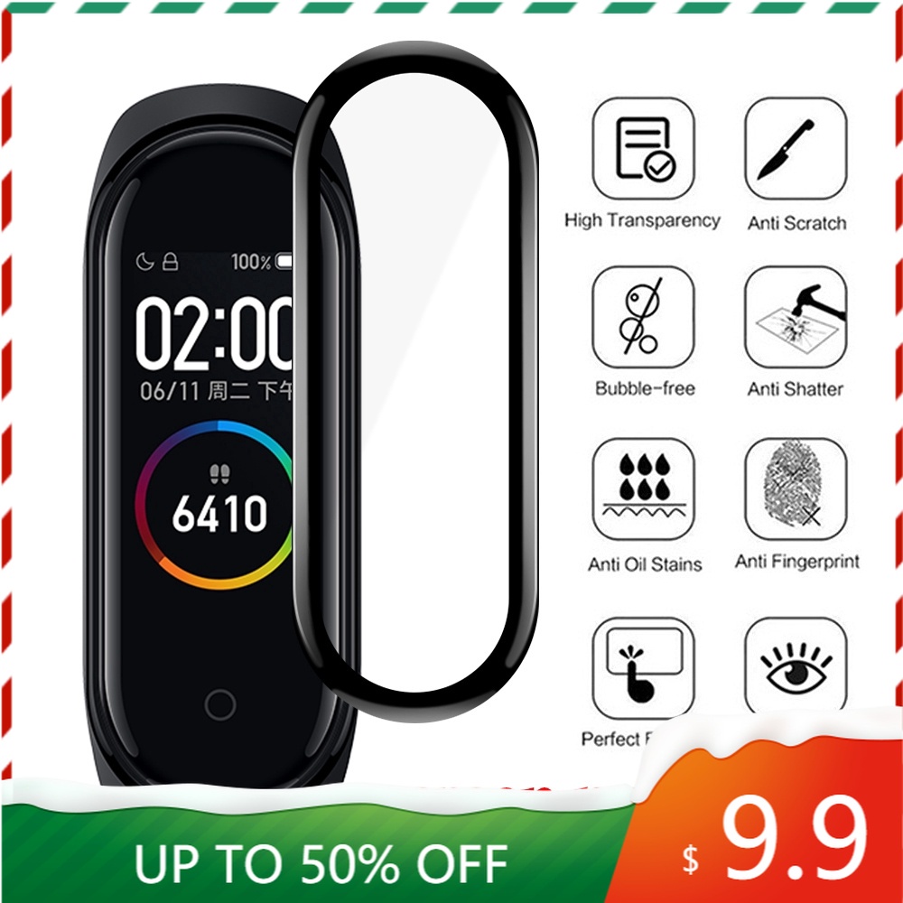 Kính Cường Lực 3d Bảo Vệ Màn Hình Cho Xiaomi Mi Band 4 Watch