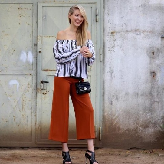 Quần culottes lửng