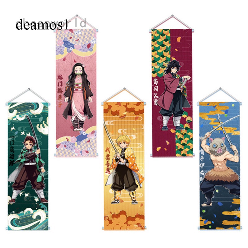 Tranh Vải Bạt Treo Tường In Hình Anime Demon Slayer: Kimetsu No Yaiba Trang Trí Nội Thất