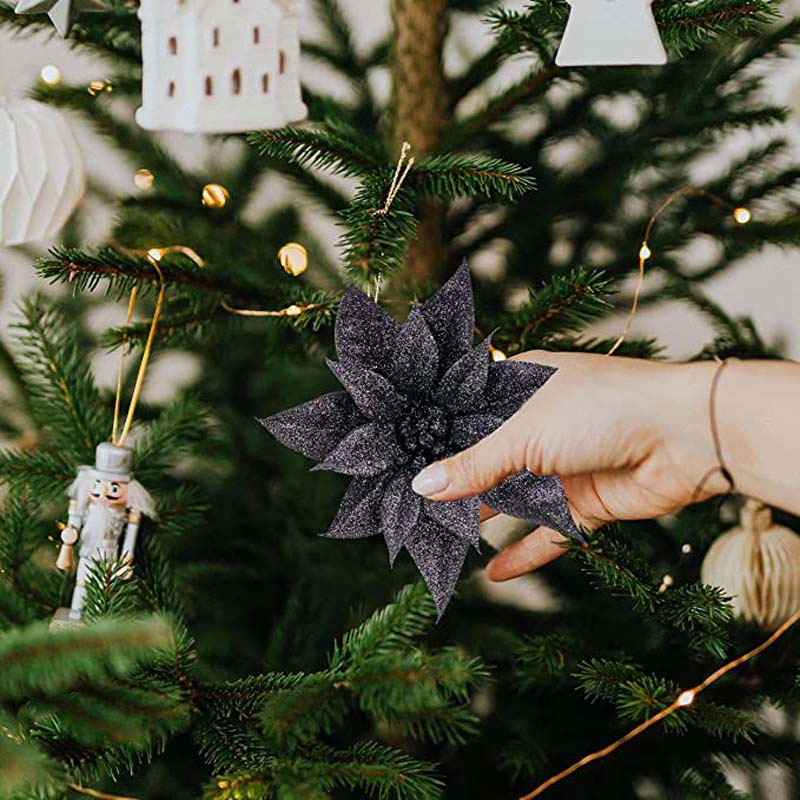 Bộ 5 hoa nhân tạo nhiều màu sắc trang trí bữa tiệc Giáng Sinh