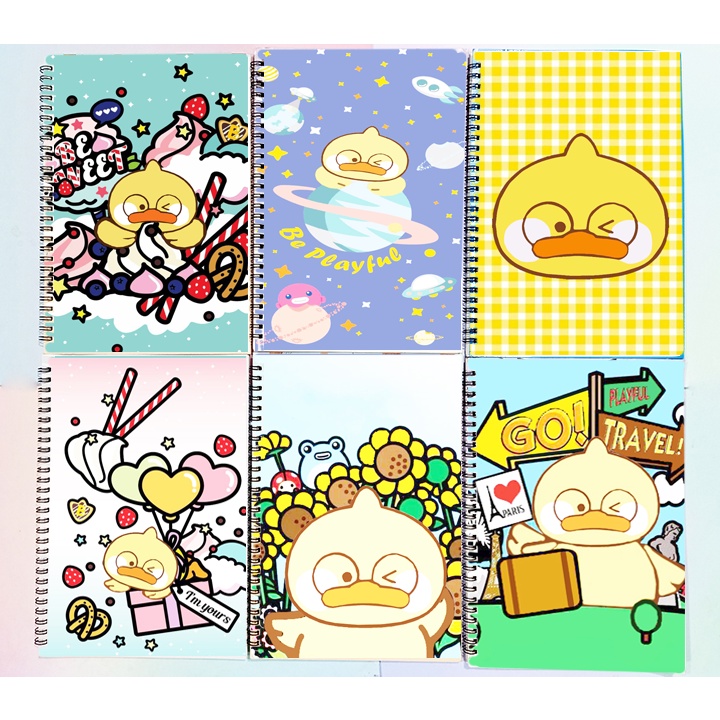 Sổ lò xo gấu dâu tây lotso thỏ stella cáo lina nomo duck SLI52 cute dễ thương hoạt hình 60 trang DF friends