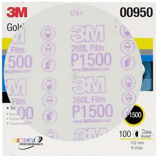 Xấp 5 tờ nhám đĩa 3M độ nhám P1500 6in 152mm