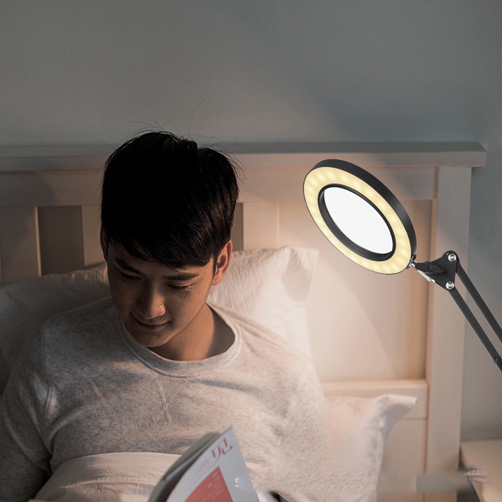Đèn kẹp học tập và làm việc 3 chế độ ánh sáng LED, Kẹp bàn đa năng