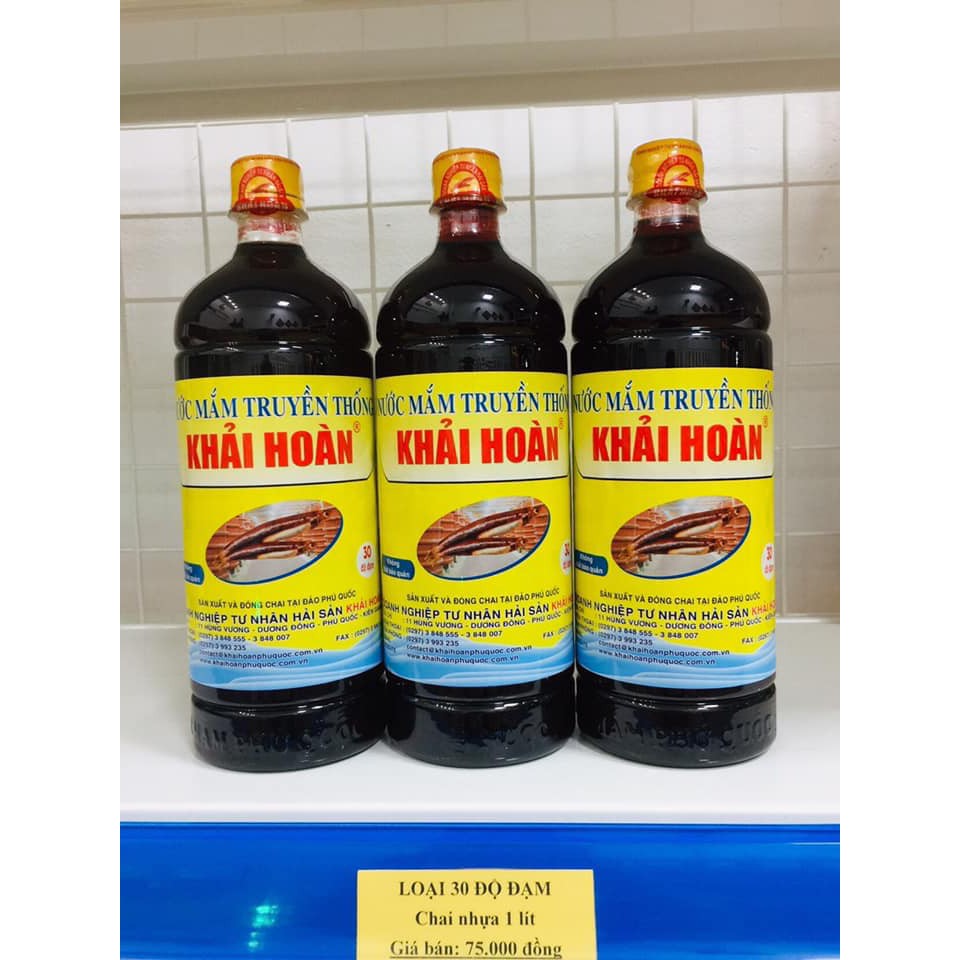 Nước mắm Khải Hoàn Phú Quốc 30 độ đạm - Chai 1000ml