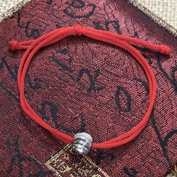 VT226 Vòng tay may mắn bi khía mạ bạc 5 cái/lốc