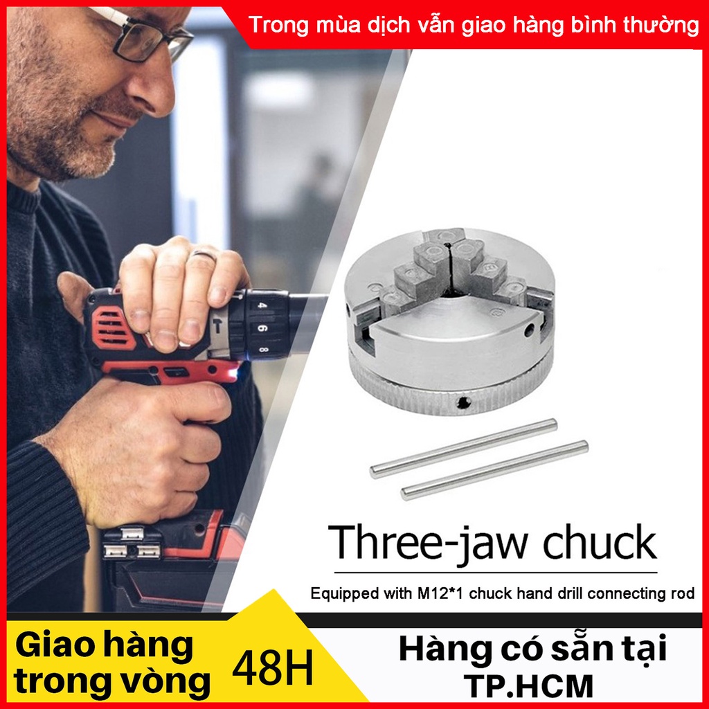 Z011 Kẹp hợp kim kẽm 3-Jaw Phụ kiện kẹp cho máy tiện kim loại mini