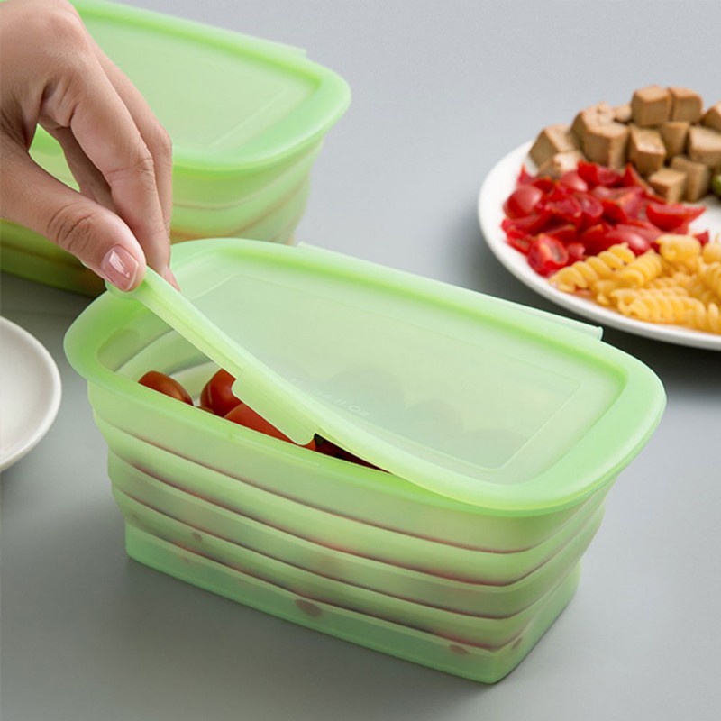 Hộp Đựng Thực Phẩm Bằng Silicone Có Nắp Đậy Tiện Lợi