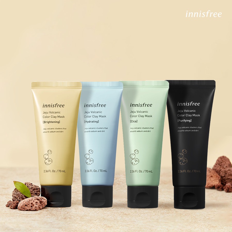 [Date 2023] Mặt Nạ Đất Sét Tro Núi Lửa Innisfree Jeju Volcanic Color Clay Mask 70ml