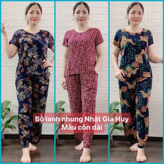 Bộ Lanh Gia Huy Trung Tuổi quần dài ống côn