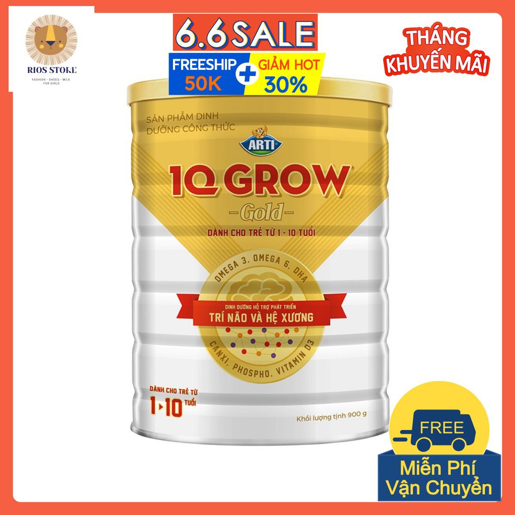 (Siêu khuyến mãi) Sữa Arti IQ Grow Gold 900g - NPP chính hãng date mới