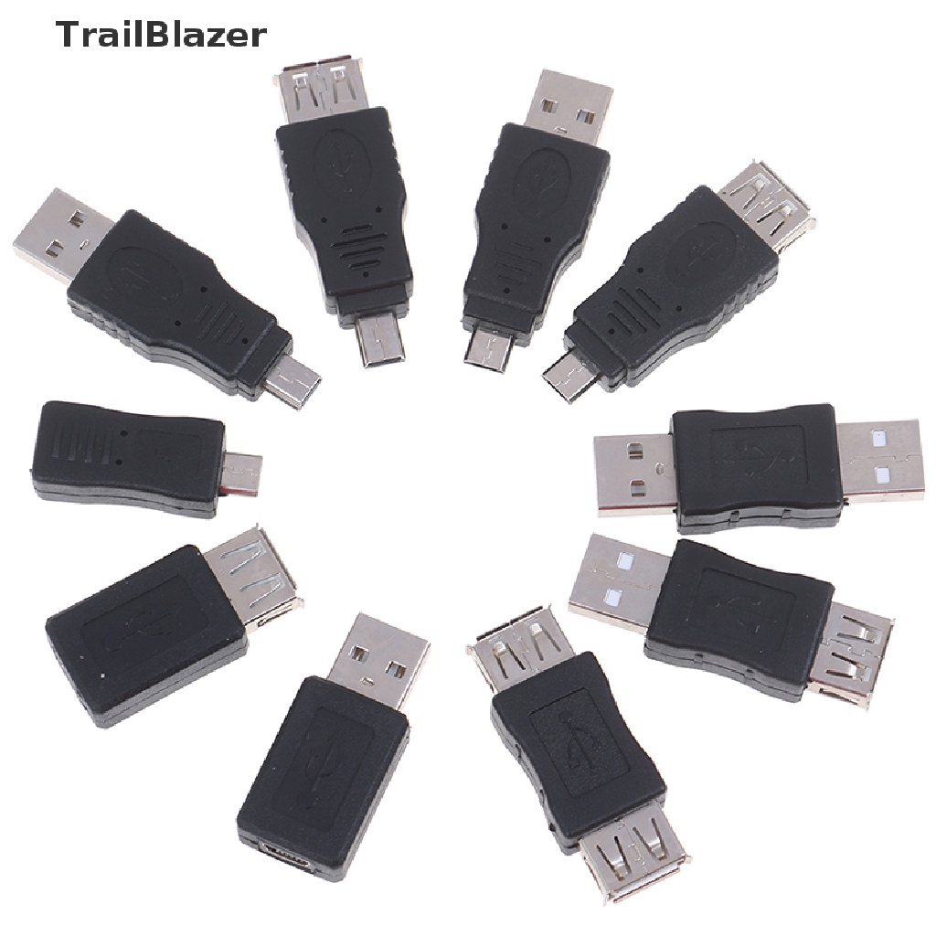 Tbvn 10Pcs USB 2.0 type A Female to type B Male Printer Adapter Converter Connector Jelly