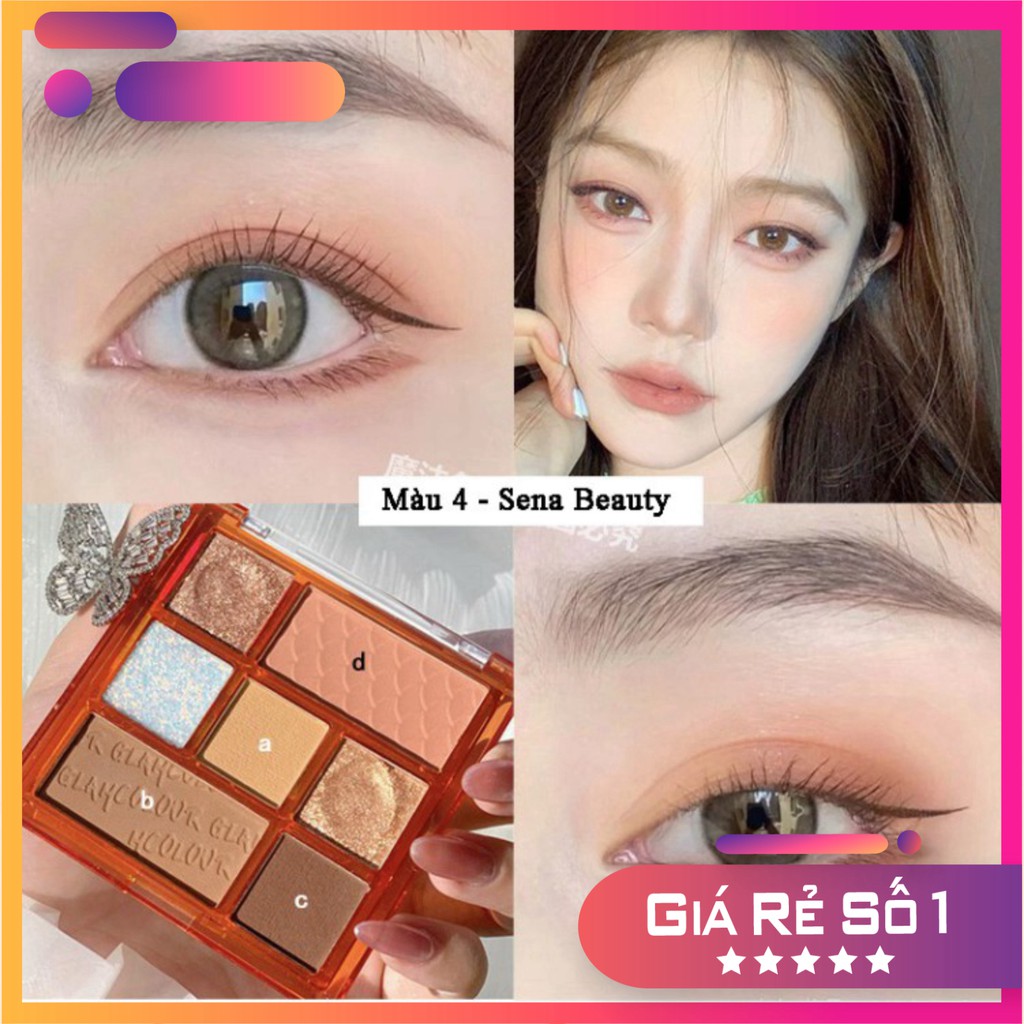 Bảng Phấn Mắt GlamColour 7 Ô REAL EYE PALLET Kết Hợp Phấn Má Và Nhũ Bắt Sáng Hiệu Ứng Ánh Kim - 11g | BigBuy360 - bigbuy360.vn