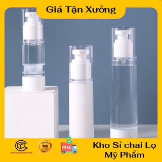 Chai nhựa hút chân không 15ml/30ml/50ml/100ml chiết mỹ phẩm