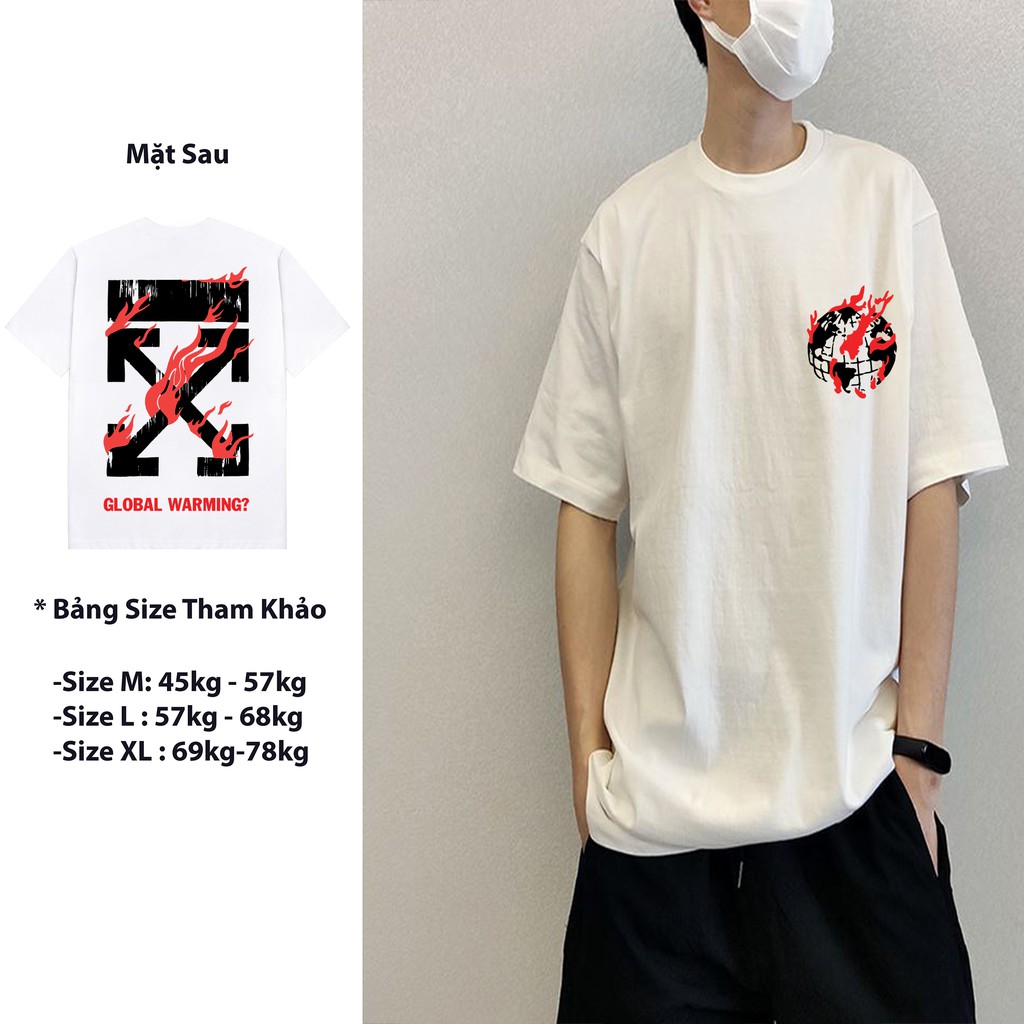 ÁO THUN, ÁO PHÔNG TAY LỠ UNISEX FORM RỘNG OVERSIZE OFF WHITE FREESHIP M39