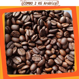 2kg arabica, cà phê rang mộc nguyên chất, bột & hạt cafe rang xay tín đức, gia lai
