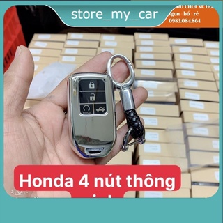 Ốp bao chìa khoá chất liệu silicon tráng gương HONDA City - CRV - Civic 2 nút - 3 nút - 4 nút