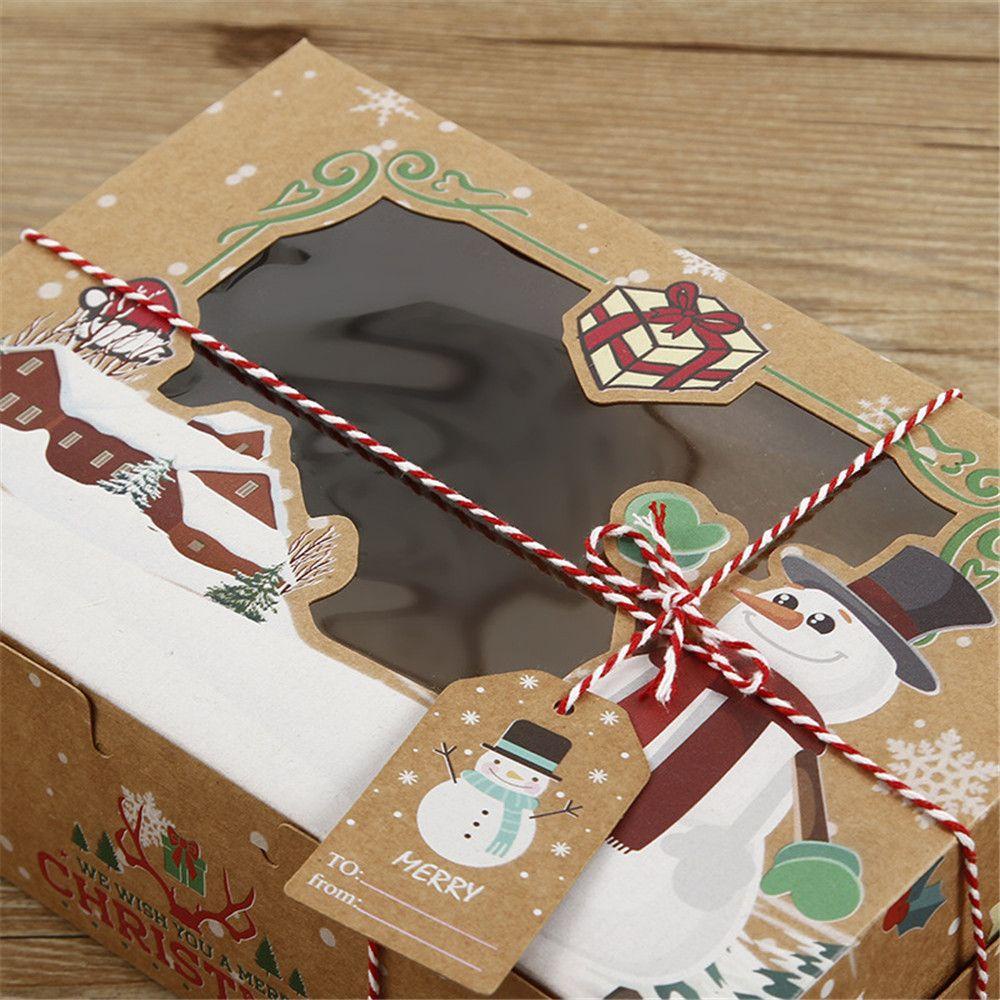 Set 4 / 12 Hộp Bánh Kẹo Phong Cách Giáng Sinh Xinh Xắn