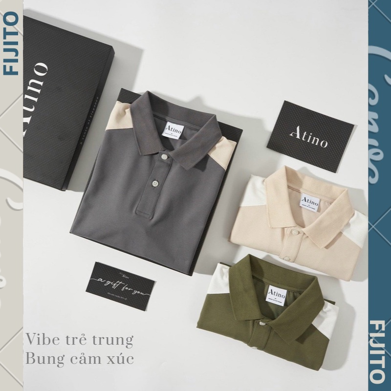 Áo polo nam cổ bẻ PA.REL A.TIN.O chất thun vải gai mềm mát phối màu lịch sự sang trọng Fijito N.035.GH.XL