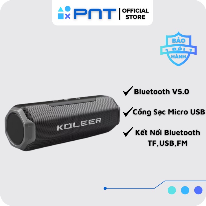 Loa nghe nhạc Buletooth Koleer S218 (Bluetooth 5.0)
