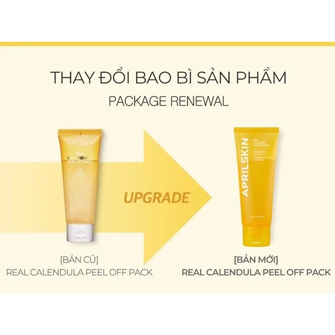 Mặt Nạ Lột Tẩy Tế Bào Chết APRILSKIN Real Calendula Peel Off Pack 100g + Tặng kèm 1 băng đô tai mèo ( màu ngẫu nhiên)