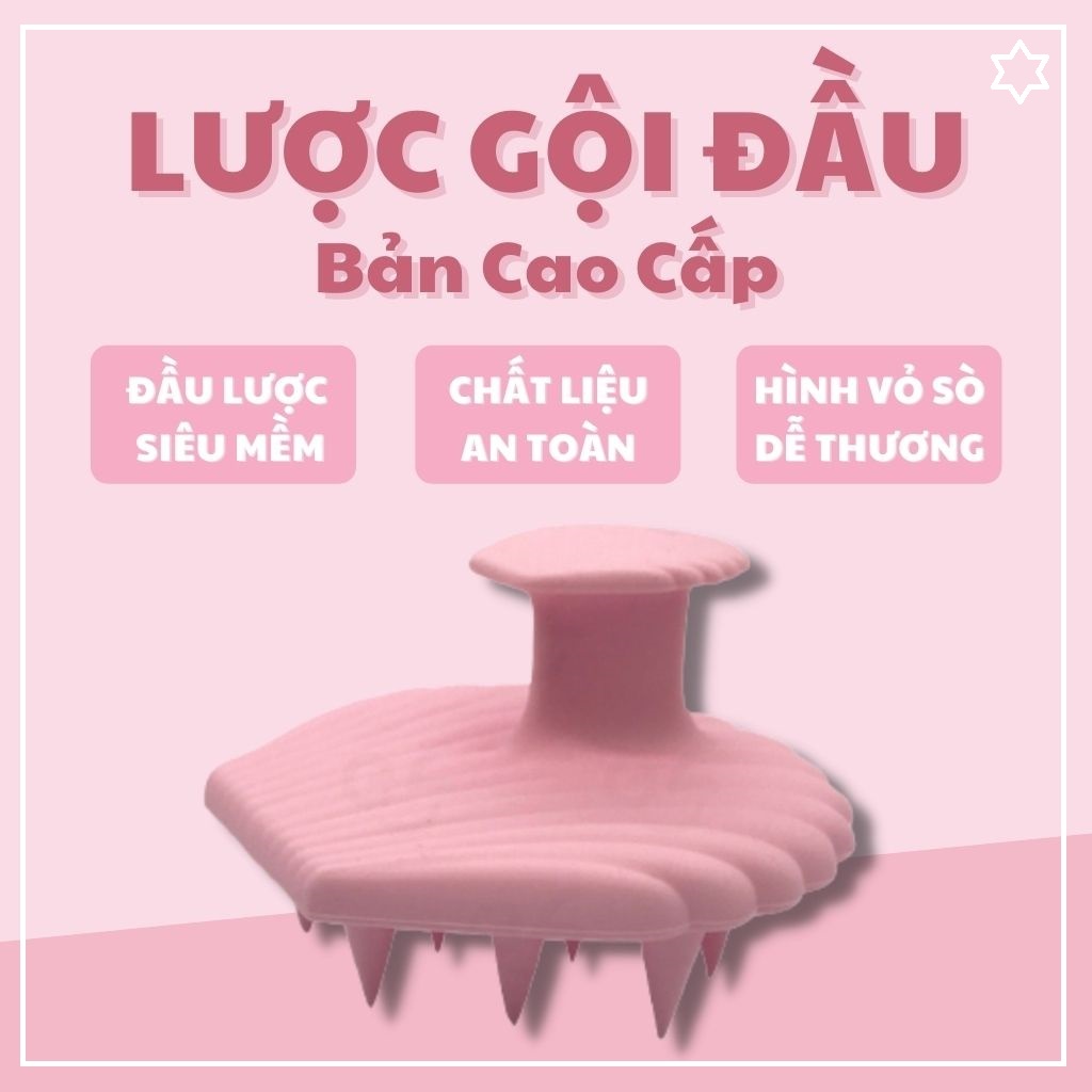 Lược Gội Đầu - Lược Silicon Massage Đầu Bản Cao Cấp Mềm Mại Tránh Tổn Thương Da Đầu, Đạt Chứng Nhận An Toàn -tuancase75