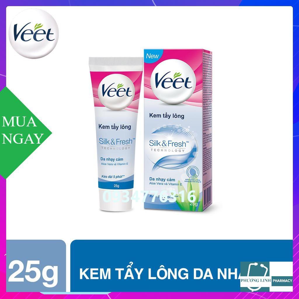 Kem tẩy lông cho da nhạy cảm Veet Silk Fresh 50g