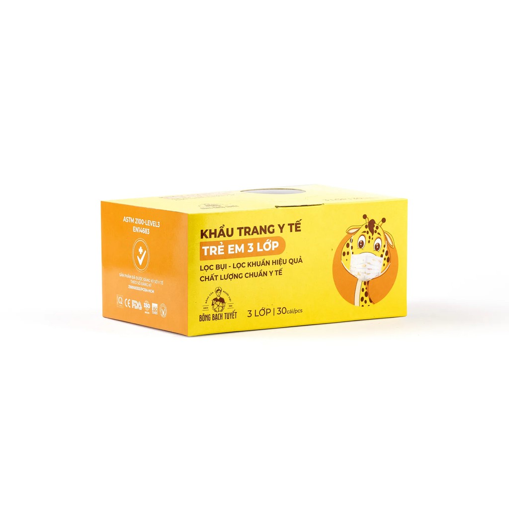 Khẩu trang 3 lớp cho trẻ em từ 6 đến 11 tuổi Bông Bạch Tuyết