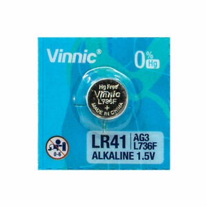 Pin Vinnic LR41 / AG3 - L736F (5 Viên)