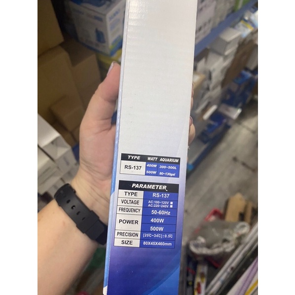 Cây sưởi ấm hồ cá RS Electrical Có Vỏ Bọc Nhựa RS-137 Chống Bỏng An Toàn