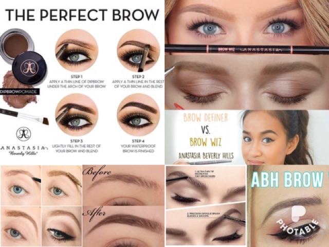 Chì kẻ mày Anastasia Beverly Hills (bột, gel tán mày ABH Brow Wiz, Definer, Dipbrow Pomade, Powder Duo eyesbrow) | BigBuy360 - bigbuy360.vn