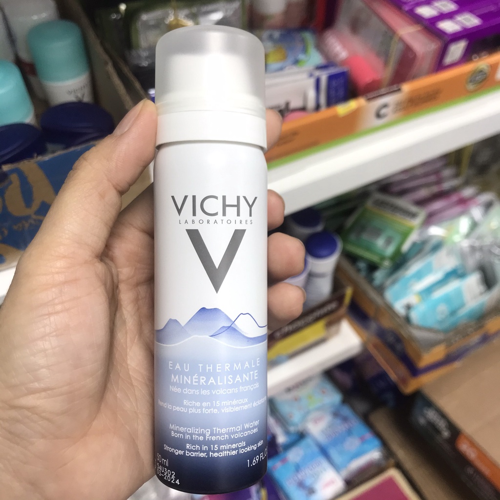 Xịt khoáng Vichy - sịt khoáng Vichi 50 -150 -300ml - xịt dưỡng da  vichy Eau Thermale Mineralizing Thermal Water