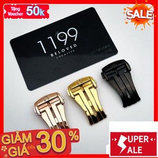 Khóa bướm đồng hồ - đồng hồ cơ đồng hồ nam dây da thép không gỉ 316 cho dây da khóa omega 316 - 1199 watches