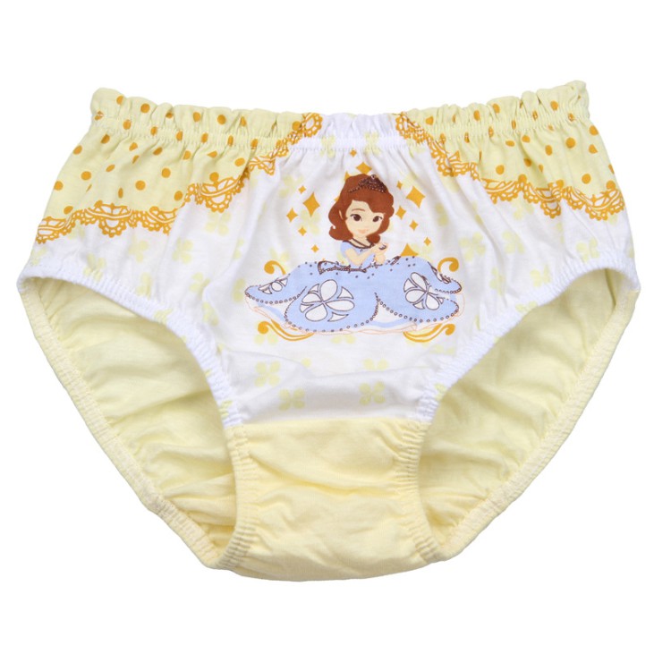 Set 5 quần lót bé gái Hàn Quốc 100% vải cotton thoáng mát, an toàn cho sức khỏe của bé mẫu Công Chúa Sofia