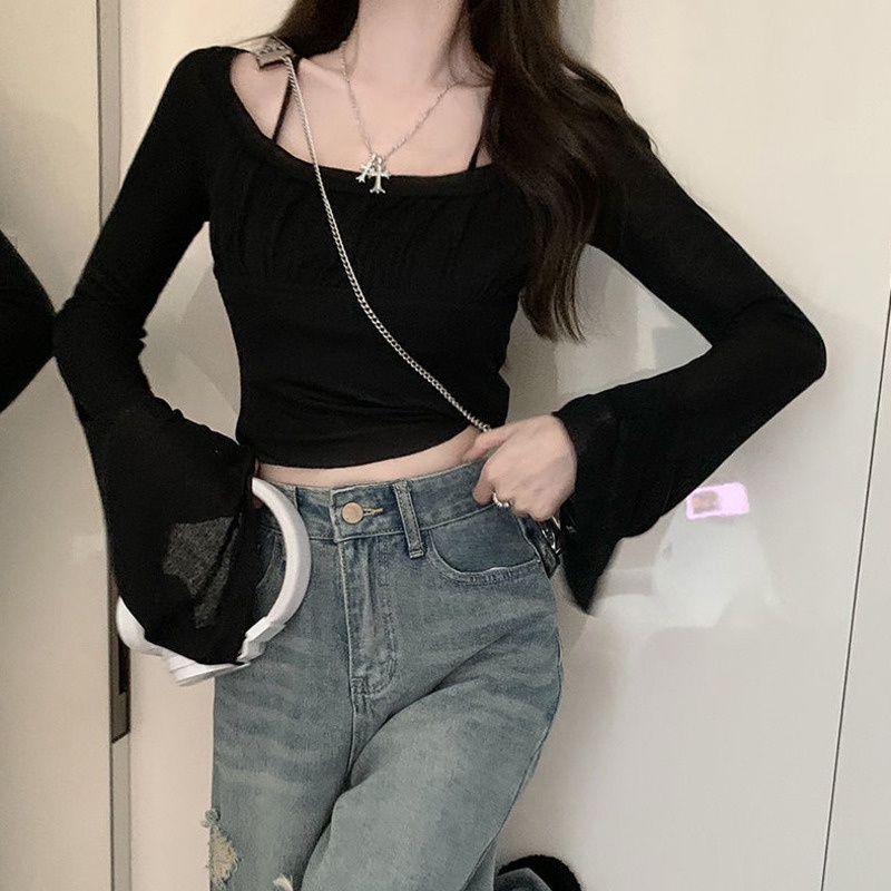 Áo Thun Nữ Dài Tay Cổ Tròn Thời Trang Hàn