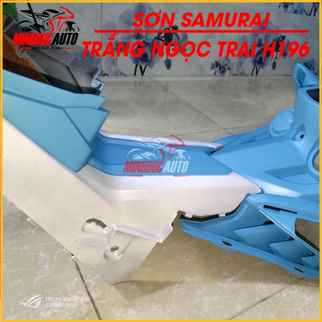 Sơn Samurai trắng ngọc trai H196 cao cấp nhập khẩu Malaysia