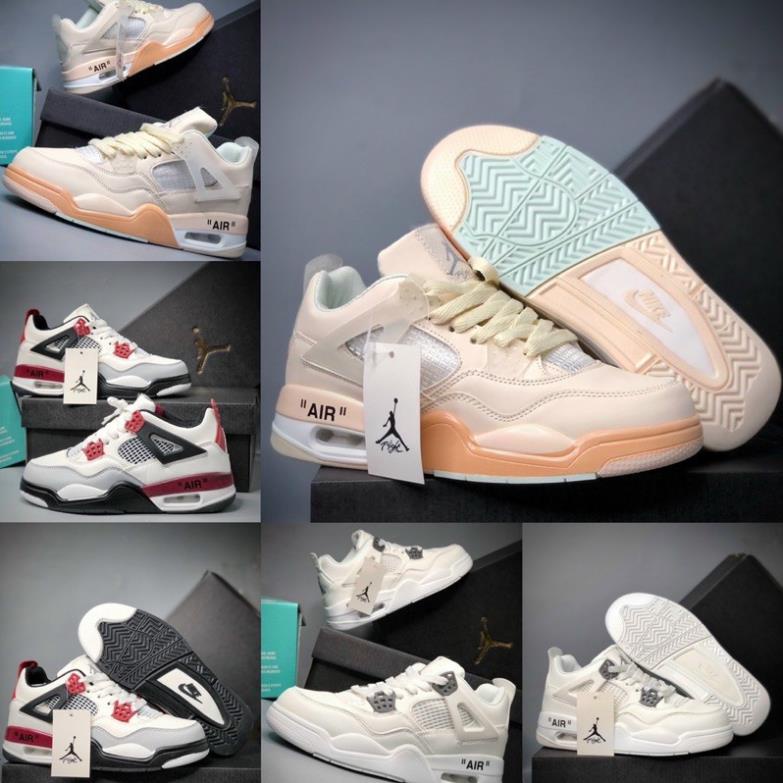 (giay24) Giày Sneaker Jordan 4 OffWhite Full Box+Bill Full Phụ Kiện Giày Thể Thao Nam Nữ