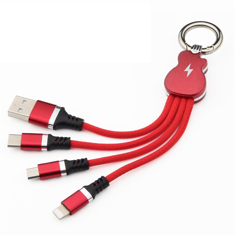 IPHONE Dây Cáp Sạc Dữ Liệu Micro Usb Thiết Kế 3 Trong 1 Tiện Dụng