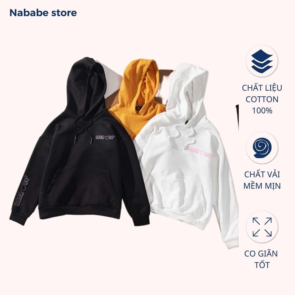 Áo hoodie Nababe love