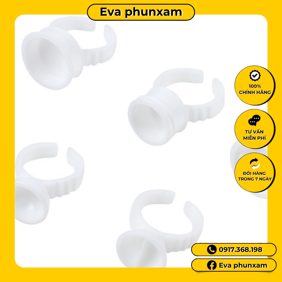 Nhẫn nhựa phun xăm-nối mi (gói~100c)