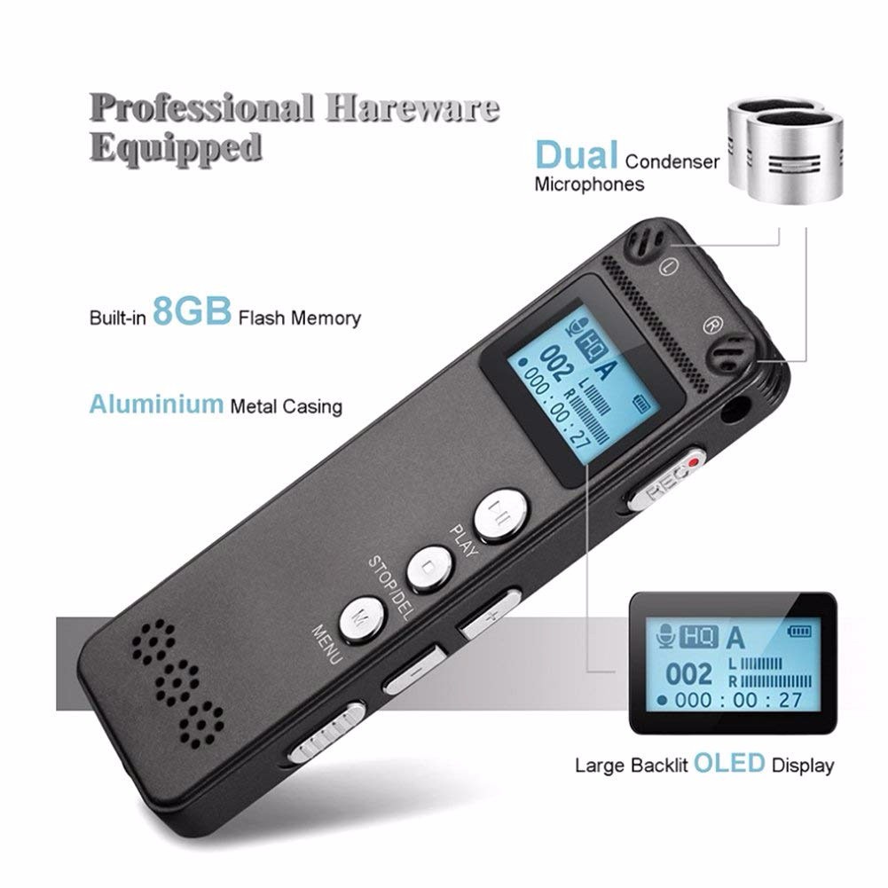 Máy ghi âm mini cầm tay A500 - Thời gian ghi âm lên đến 80 giờ