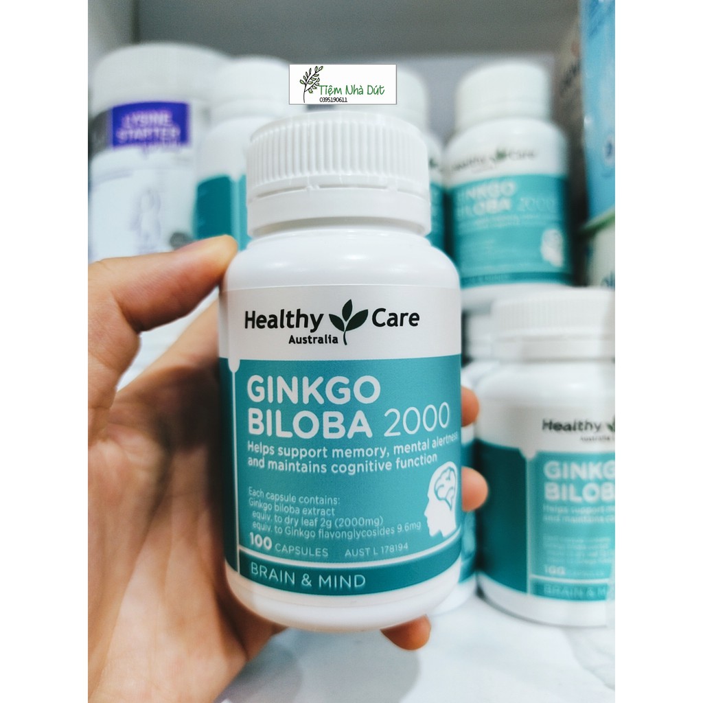 Bổ não [Úc] Healthy Care Ginkgo Biloba 2000mg - 100 viên