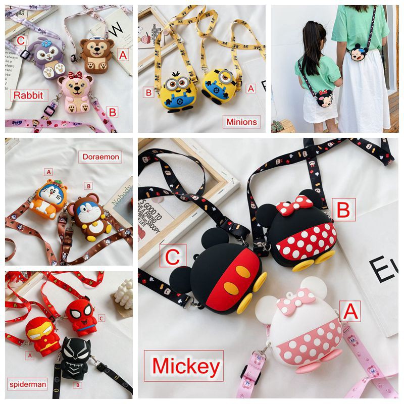 Túi Đeo Chéo Hình Hoạt Hình Dễ Thương Cho Bé