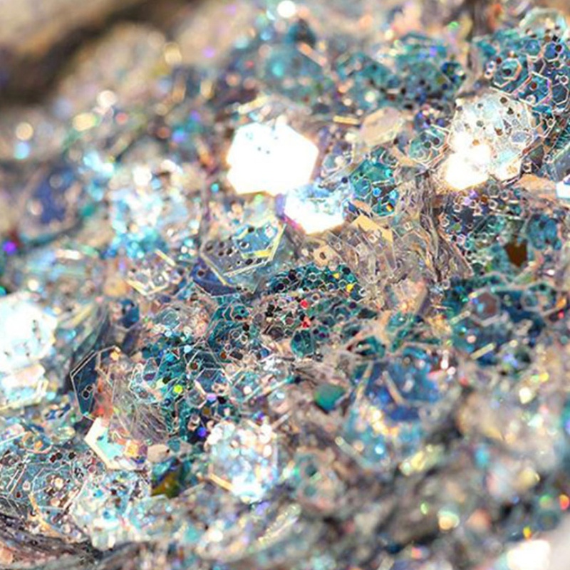 Sa Xô Đựng Kim sa Màu Cầu Vồng Lấp Lánh Trang Điểm Móng Tay Lễ Hội