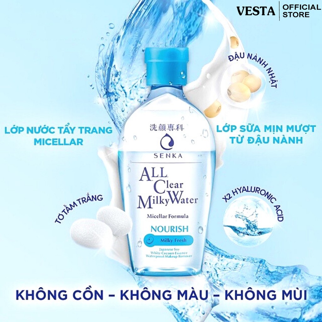 Nước Sữa Tẩy Trang Senka All Clear Milky Water Nourish 230ml | BigBuy360 - bigbuy360.vn