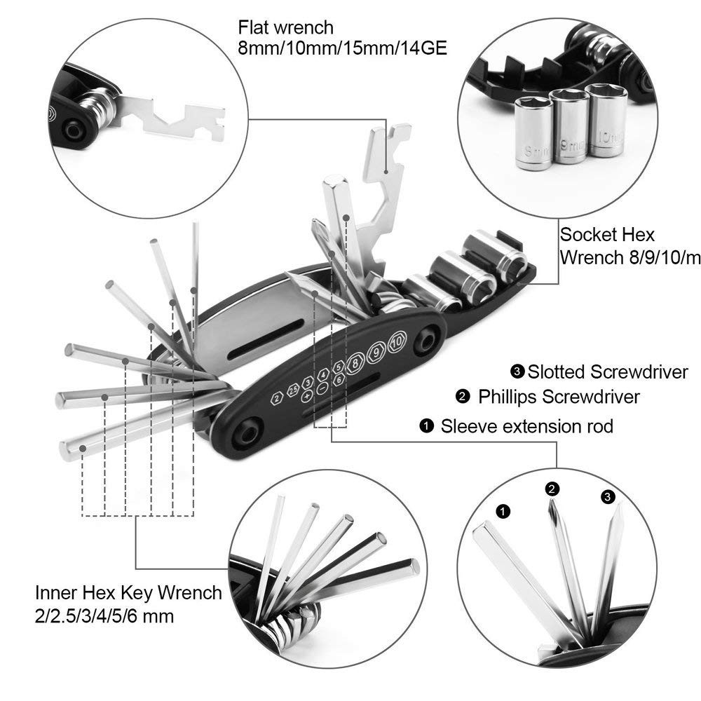 Dụng cụ sửa chữa cầm tay đa năng 15 trong 1 Hex Screw thiết kế nhỏ gọn dành cho gia đình Phặn Phặn