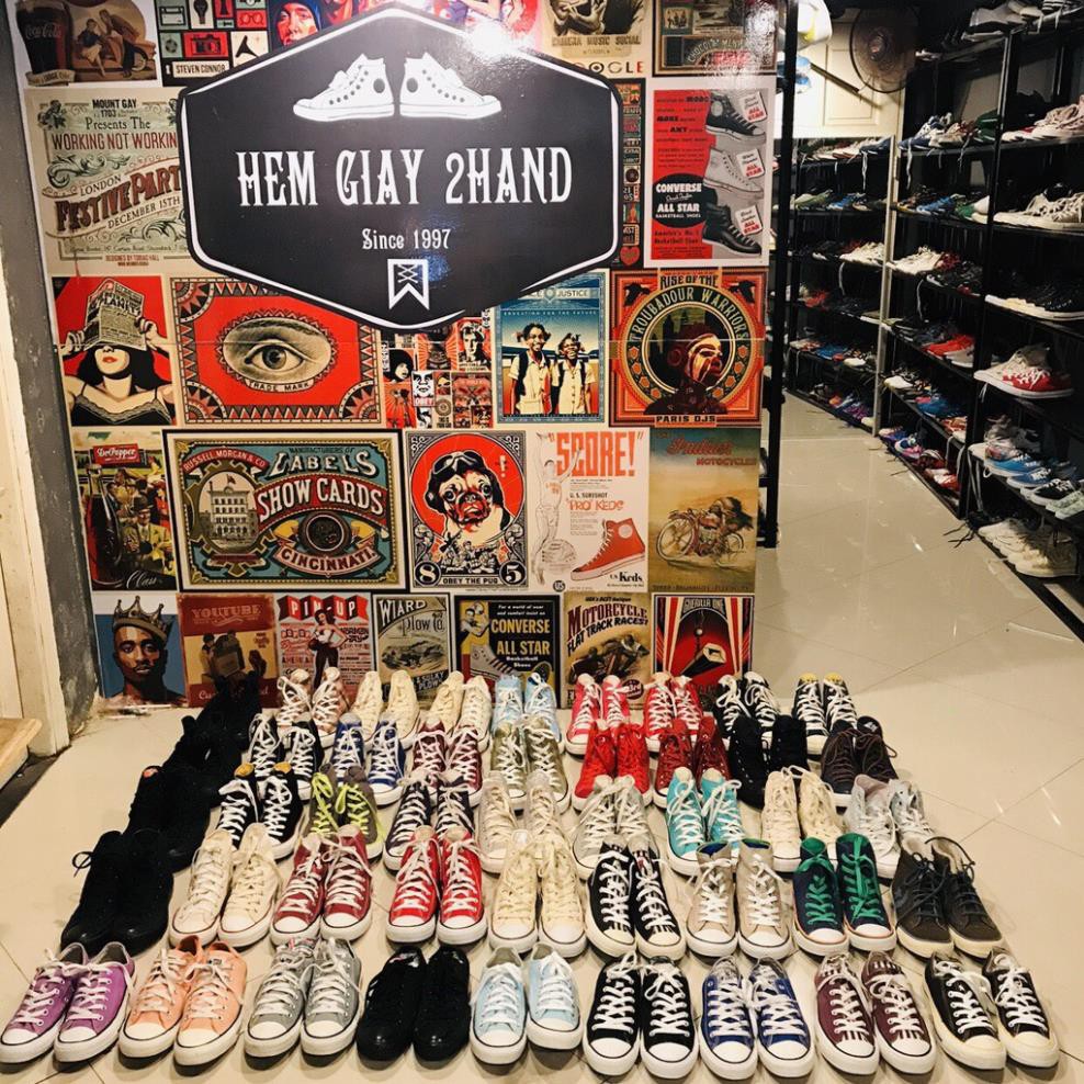 GIÀY CONVERSE CLASSIC XÁM CỔ CAO SIZE 398/24cm (Real 100%/2Hand) [Sẵn Hàng]