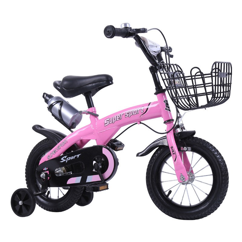 xe đạp trẻ em 2-9 tuổi, 2 bánh phụ có đèn LED Nháy, bicycle for kids